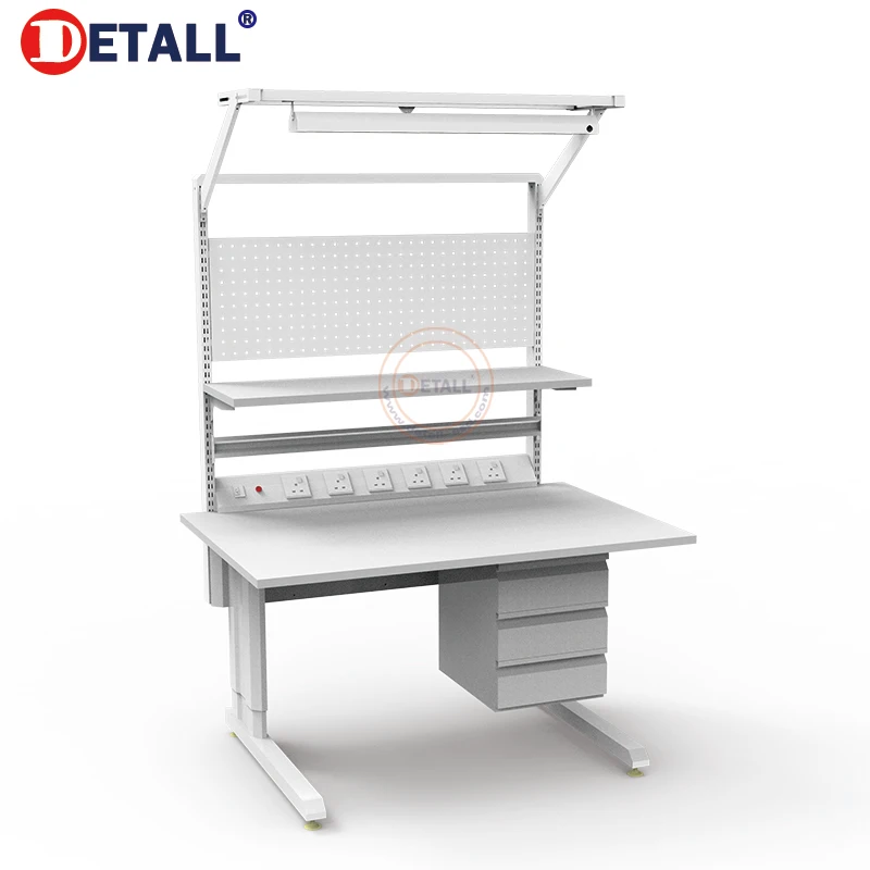 Detall electronics lab repair technician esd work bench with computer