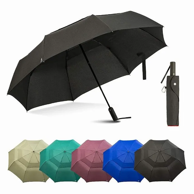 Windproof Compact Folding Small Umbrella for Car Heavy Duty Reinforced Fiberglass Frame Portable Windproof for Men Women Teenage