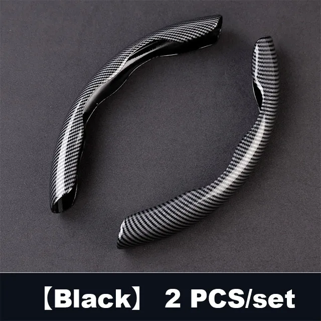 Car steering wheel cover  woodgrain skid resistant luxury PU leather carbon fiber car steering wheel cover