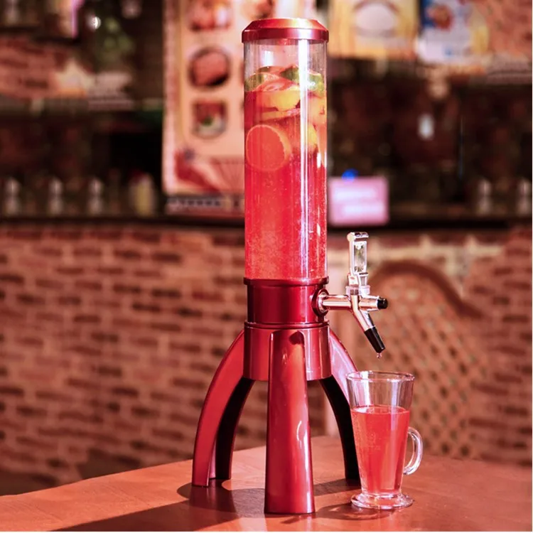 2024 new factory direct sales 3 liter beer cannon beer tower colorful luminous beer tower with customizable logo
