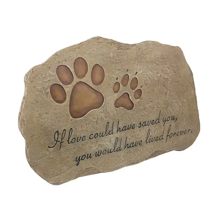 Resin Memorial Pet  Animal Pet Statues Dog Gravestone