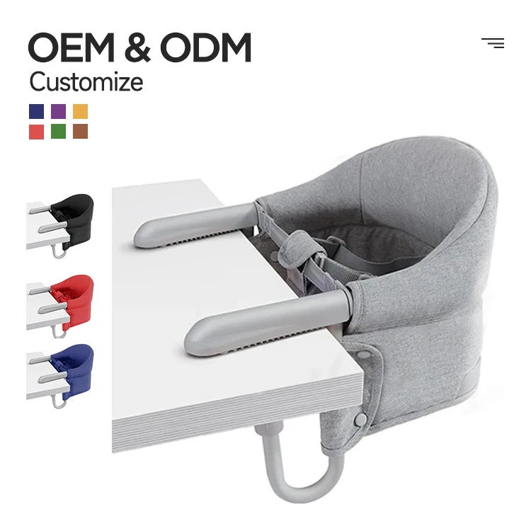 Travel Safety Foldable Hanging Table Side Travel Portable Eating Detachable Hook On Feeding Baby High Chair