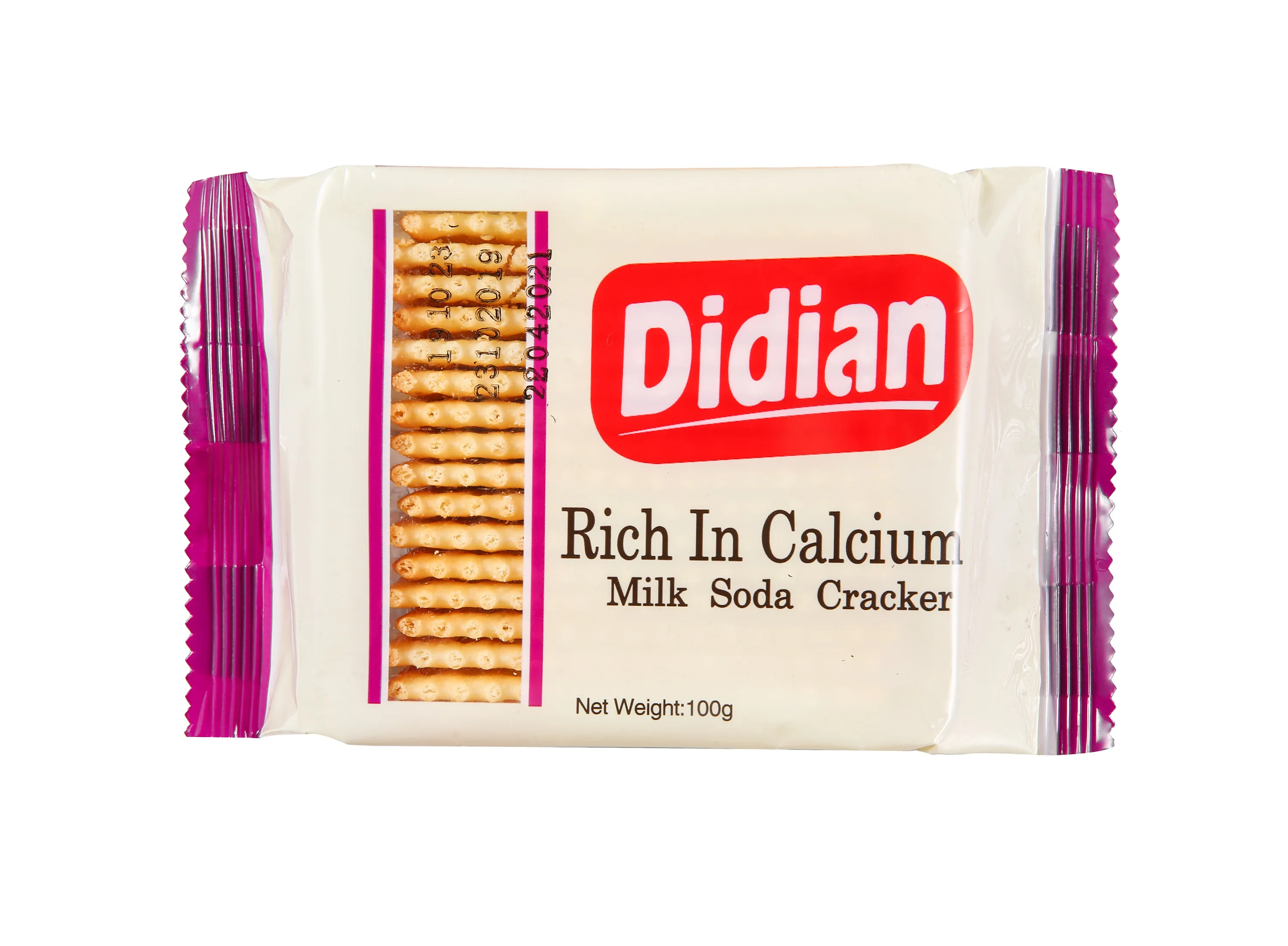 100g  cracker Rich in Calcium sugar free milk soda cracker popular in Ghana and Nigeria