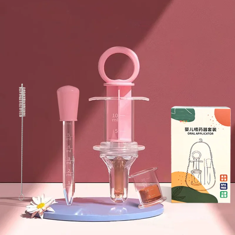 Wholesale Anti Choking Baby Oral Feeding Syringe Feeder Baby Medicine Dispense Syringe Pacifier Silicone Baby Medicine Feeder