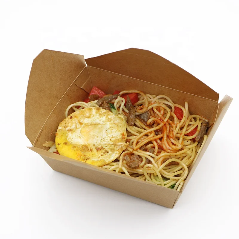 Eco friendly kraft paper take away packaging food boxes for sushi