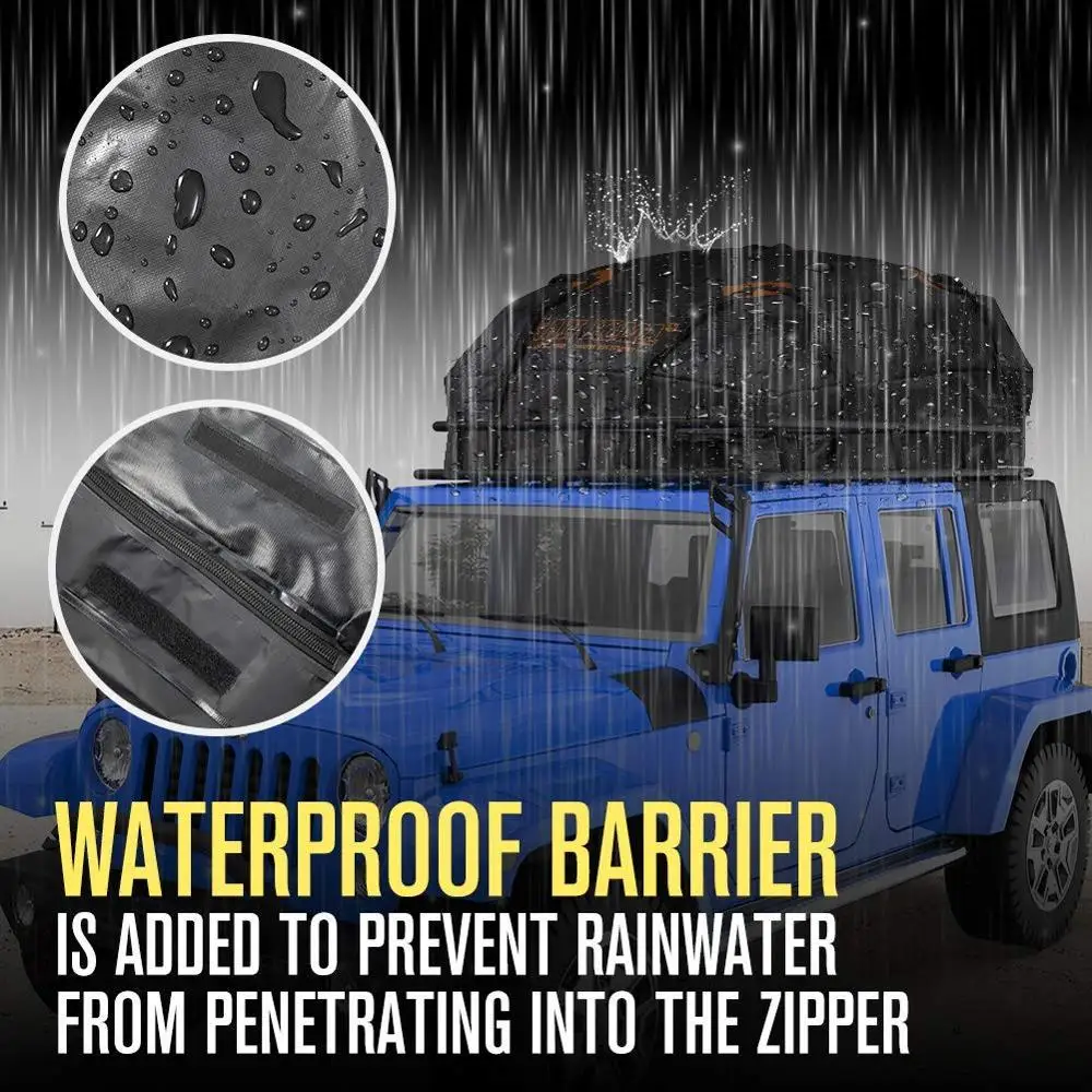 SAN HIMA Heavy Duty 100% Waterproof 15 Cubic Feet Roof Top Car Cargo Bag Carrier