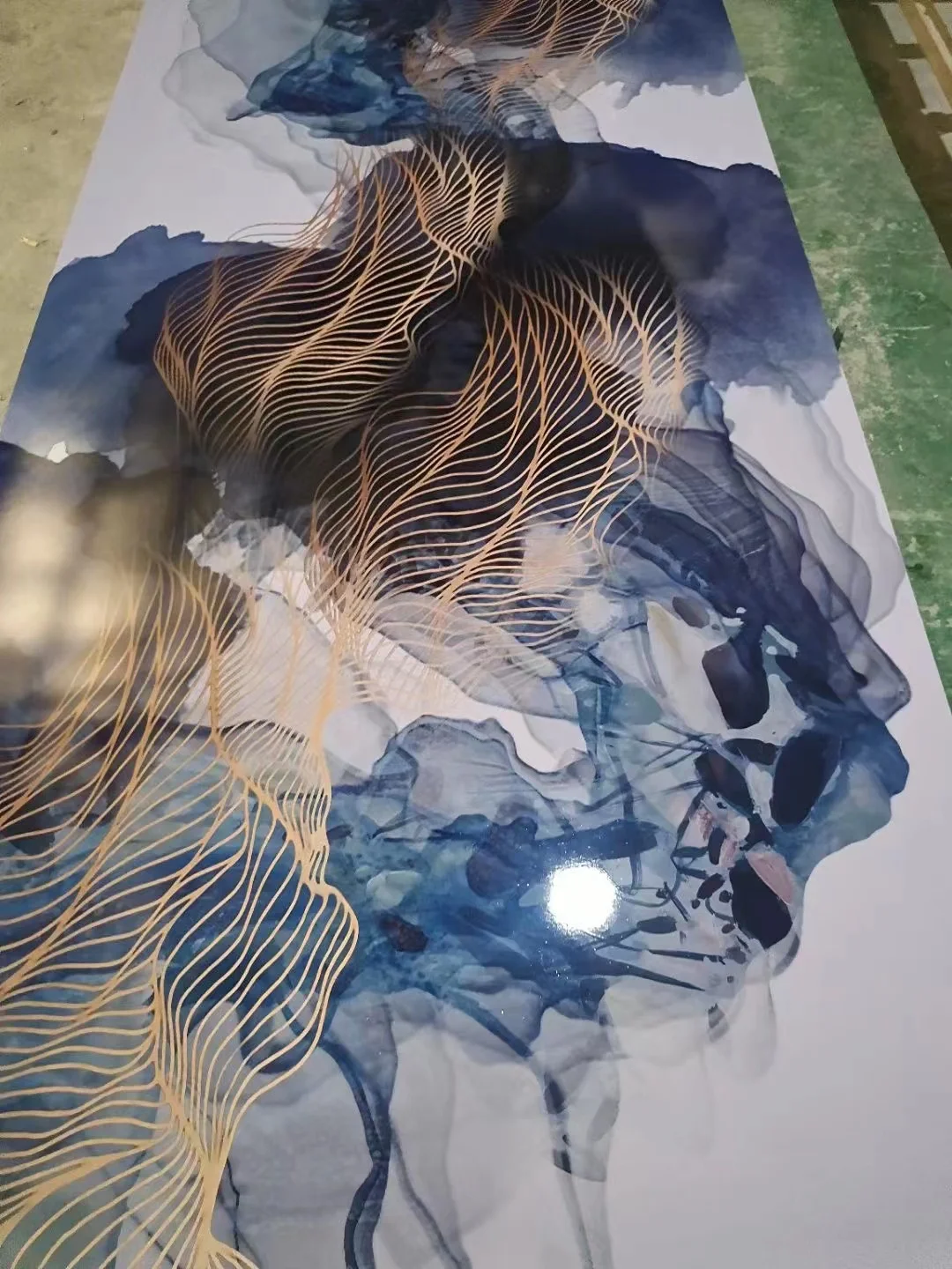 interior marble alternative wall panel 3mm uv board Custom TV background wall pvc marble sheet high glossy uv marble sheet