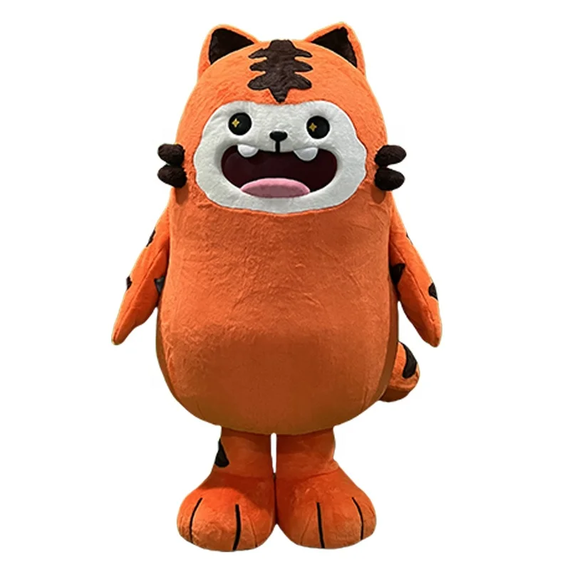 Factory Price Customized Advertising Cartoon Character Giant Cute Tiger Mascot Costume Suits for Sale