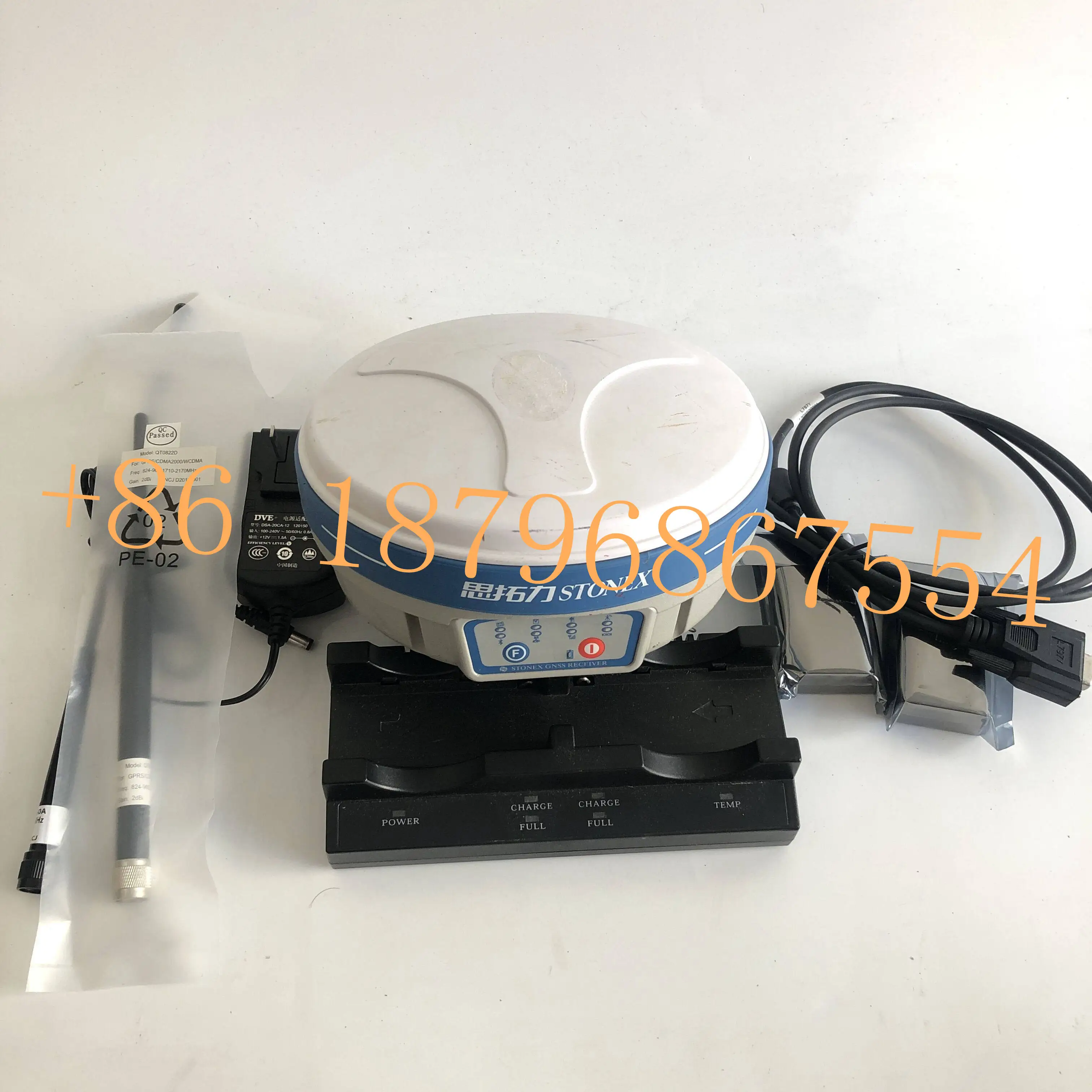 GPS DIFFERENTIAL RTK GNSS RECEIVER SURVEY BASE AND ROVER DGPS PRICE STONEX S9 USED SECOND HAND ROVER WITH BATTERY CHARGER