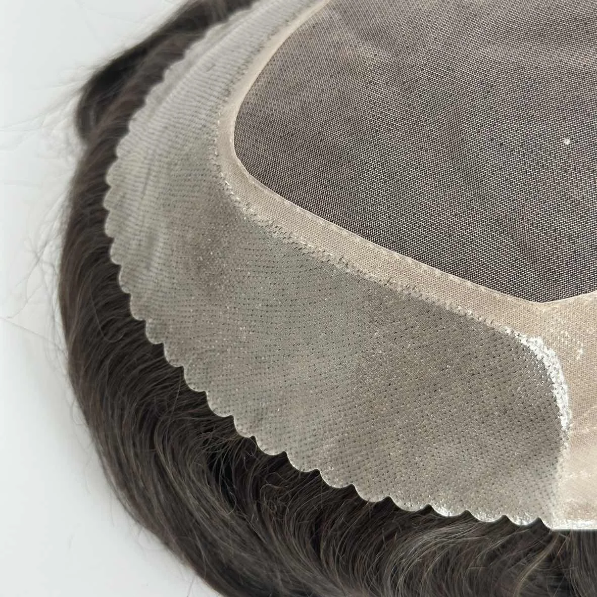 High Density 130% Knots Remy Hair New Arrival Fine Mono Top Hair Patch for Men Mono And PU with Gauze Man Wig Toupee