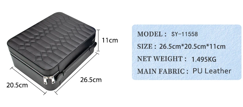 Custom Logo Leather Jewelry Sunglasses Gift Case With Zipper Portable Cheap Luxury Big Style Bangle Watch Storage Box