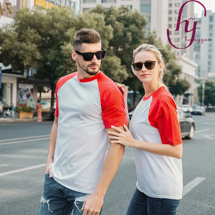 2022 latest fashion round neck cotton shirts stitching color advertising shirt unisex womens t shirts custom printing t-shirt