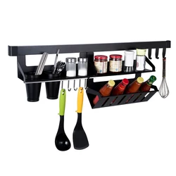 stainless steel 304 kitchen spice chopsticks soup storage wall rack,combinable rack