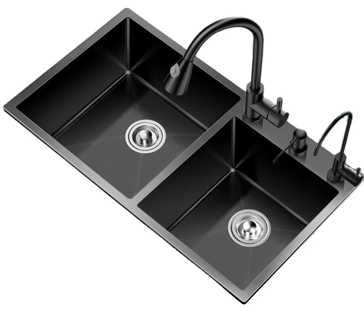 Modern design kitchen sink countertop Kitchen sink counter Double bowl, feature stable stainless steel kitchen sink