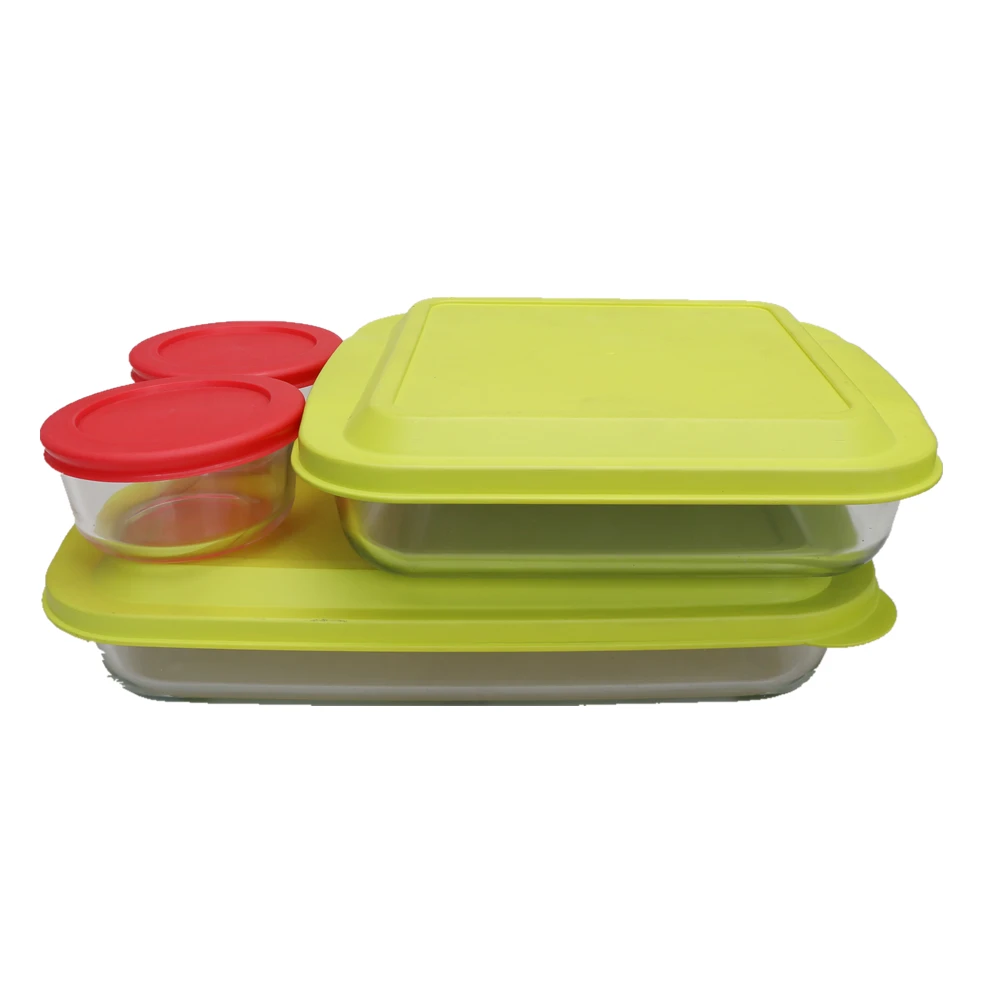 Rectangle Oven Safe High Borosilicate Glass Baking Dishes Glass Bakeware With Lid for Household Baking Dish