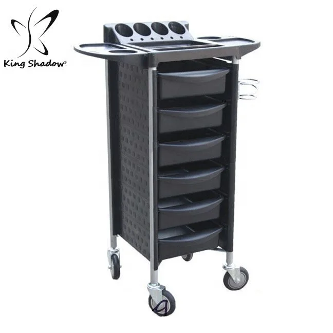 King Shadow Hair Styling Tools White Trolley Drawers for Hairdressing Beauty Salon Equipment