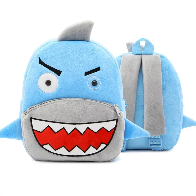 cartoon animal design plush material school toddler kindergarten kids bag backpack for children girl and boy