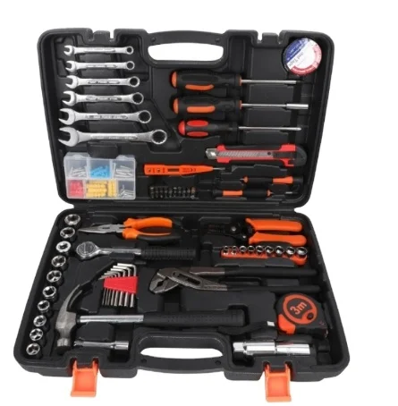 46-piece household suit plastic box 4x6 slotted screwdriver  4x6 cross screwdriver  plastic coated art knife mini saw digi