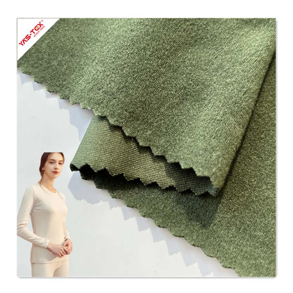 88% Polyester12% Spandex Brushed Faced Stretch Single Jersey Knit Milk Silk Fiber Fabric Polyester Elastane Apparel Fabric