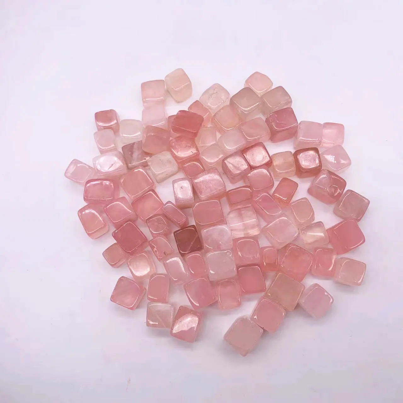 Wholesale Natural Healing Crystals Reiki Chakras Square Rose Quartz Crystal Cubes For Feng shui Decoration
