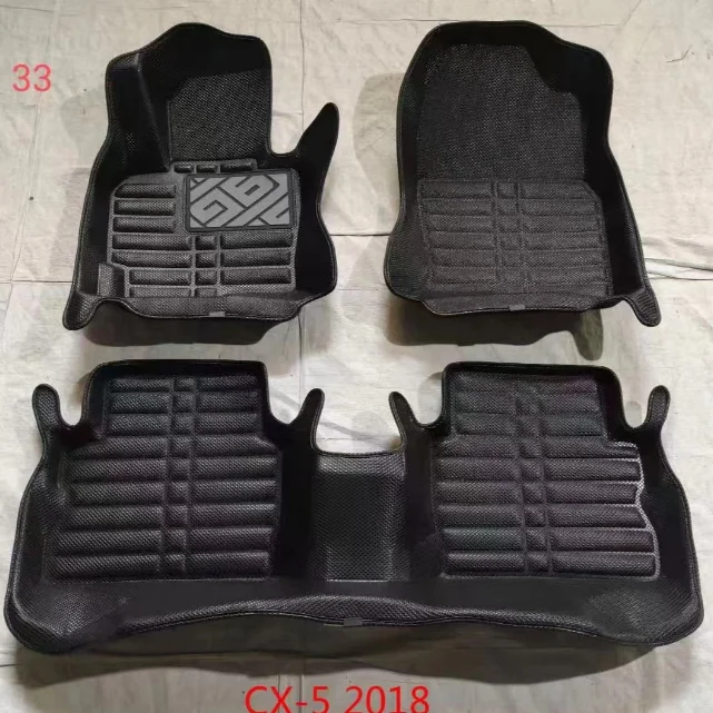 Diamond Hot Pressed New Design Pvc Leather 2 Rows Car Floor Mats High Quality Special Car Mats For Mazda CX-5  2018-2023