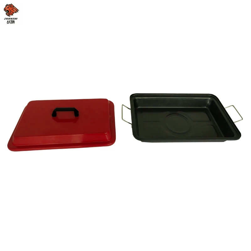 Hot selling custom made cast iron bbq grill plate korean bbq grill pan Non-Stick barbecue grill plate