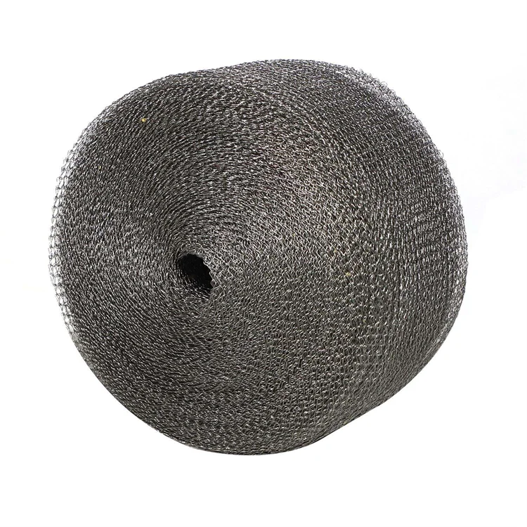 Customizable Stainless Steel 304 316 316L Abrasion Resistance Nickel Knitted Wire Mesh for Demister/Filtration Pad