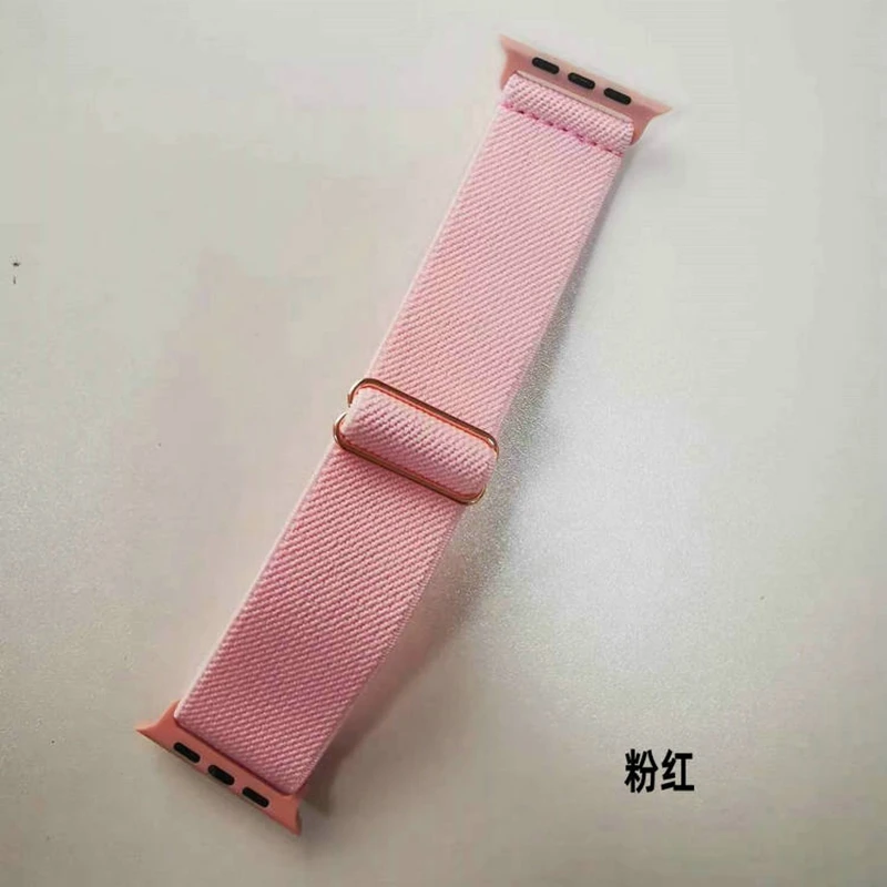 Factory wholesale custom stretchy nylon watch bands For Apple iwatch series  ultra 8 7 6 5 Sport Adjustable Smart Watch Strap