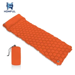 HOMFUL ультралегкий надувной матрас из ТПУ, коврик для сна, коврик для кемпинга на открытом воздухе с прилагаемой подушкой