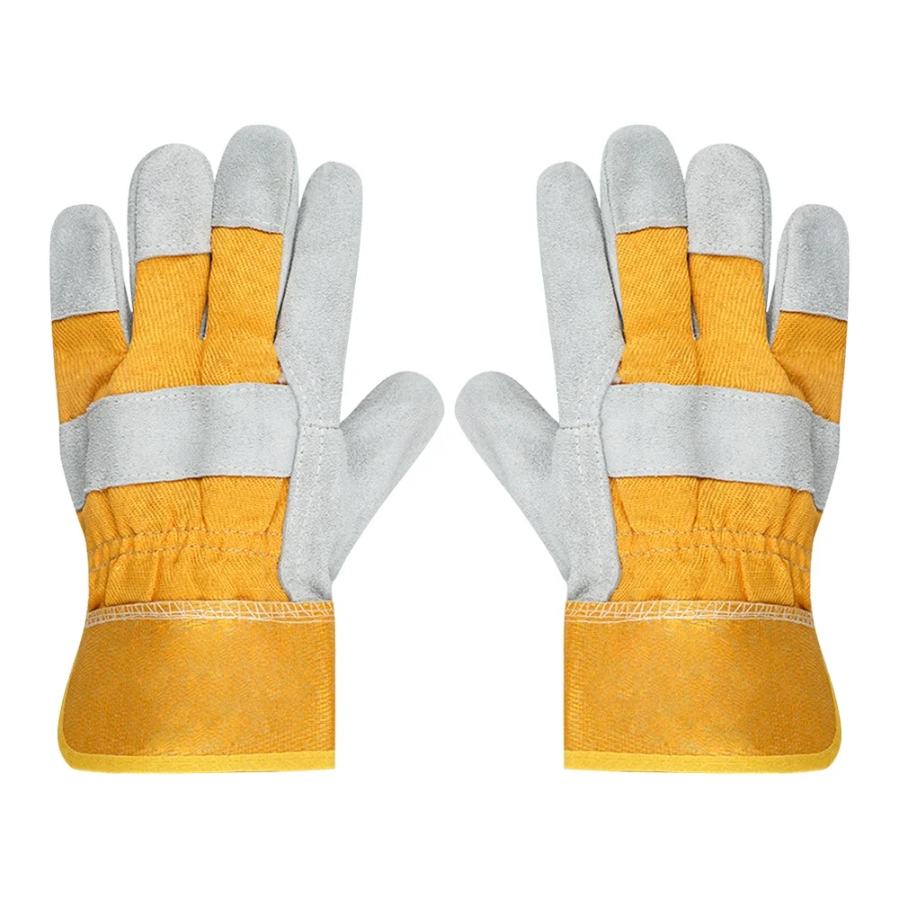 Wholesale General Purpose Split Leather Safety Work Industrial Usage Gloves  Leather Working Gloves