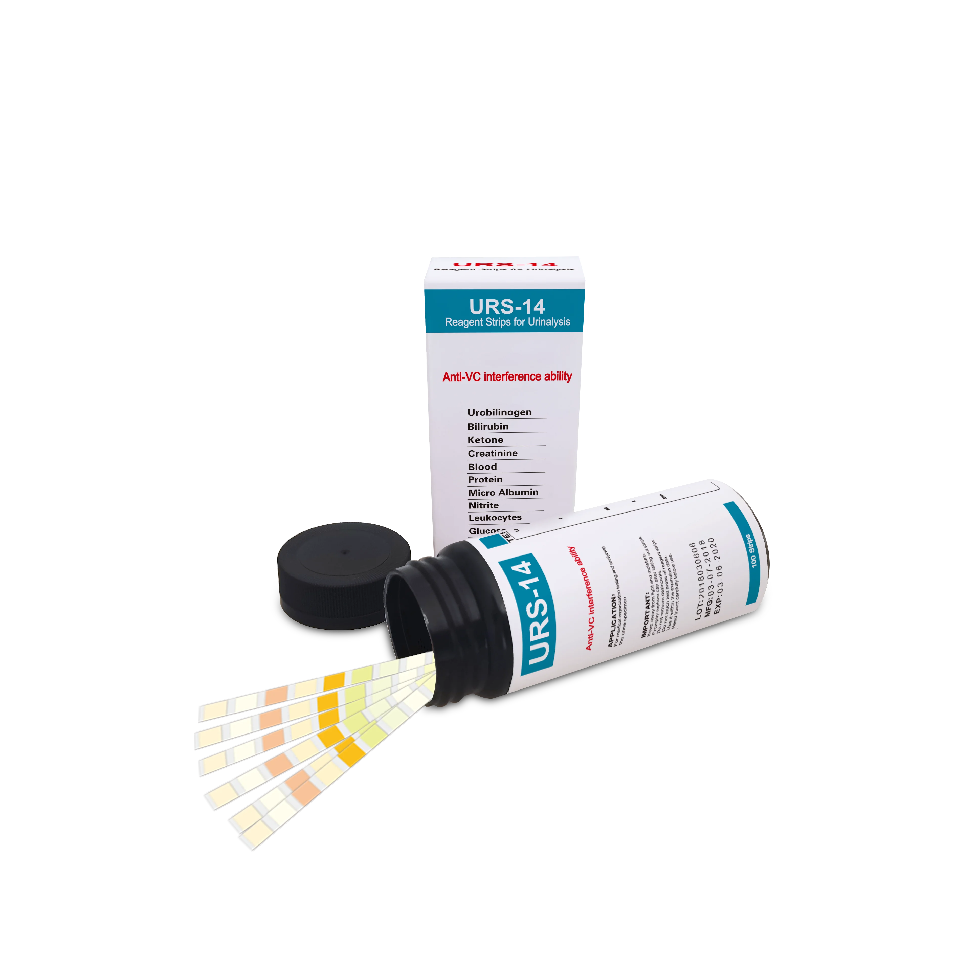 Medical laboratory 14 parameters urine reagent test strips urine analysis test strips URS