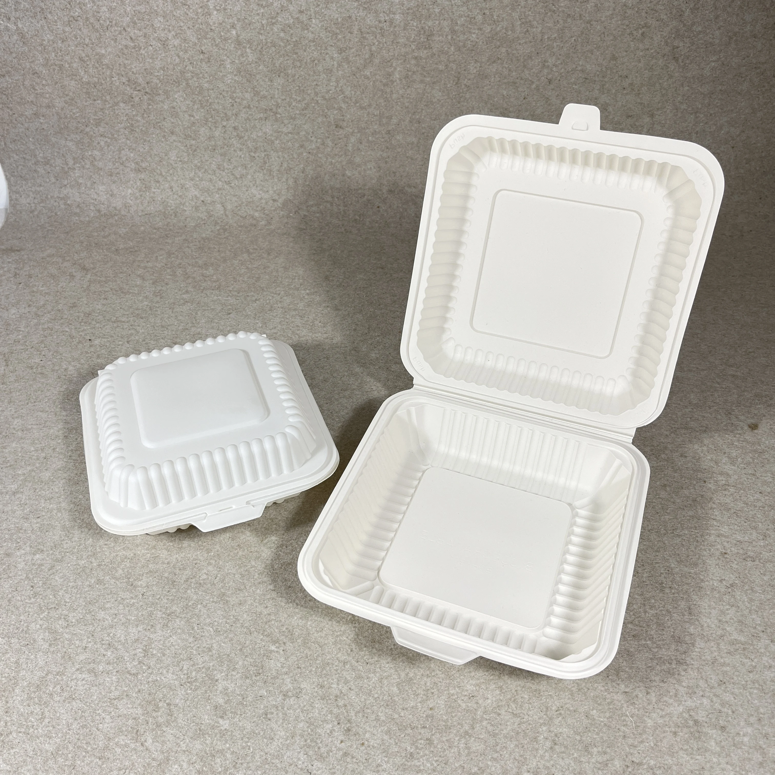Cornstarch Takeaway Biodegradable Fast Food Clamshell Plastic Packaging Lunch Box
