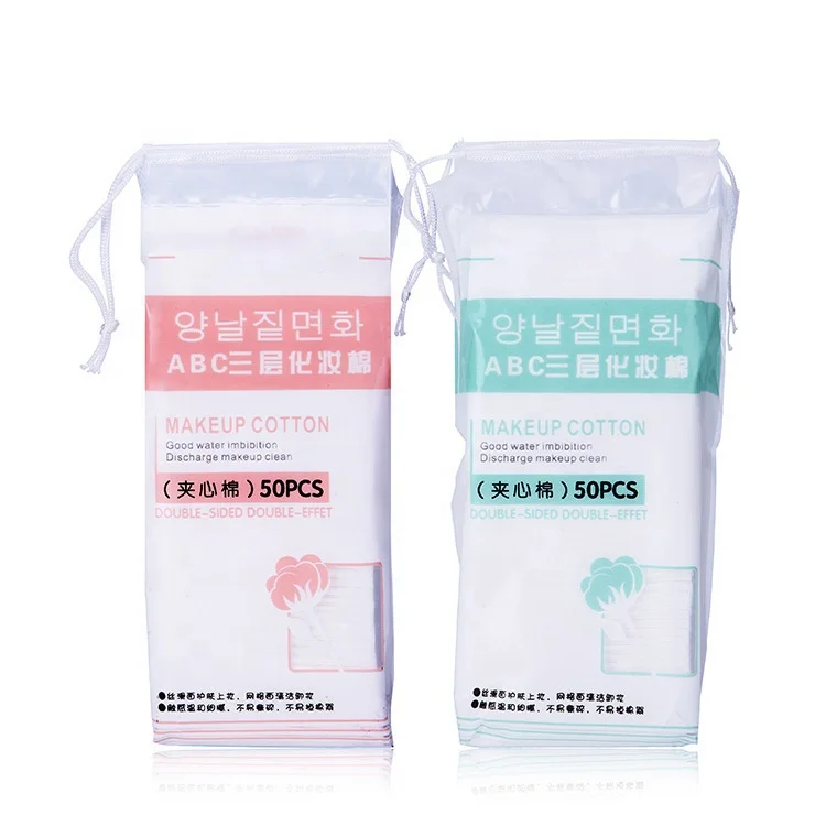 50 шт., одноразовые органические ватные тампоны для снятия макияжа