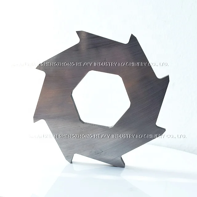Double shaft shredder blade for cutting hard plastic