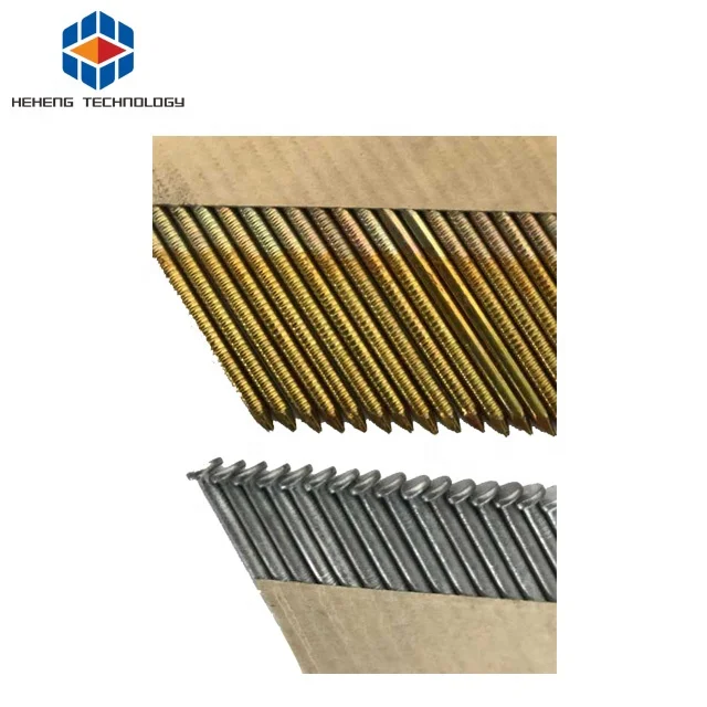 Factory Direct sale 34 degree 3.15*90mm bright smooth shank paper strip Nails