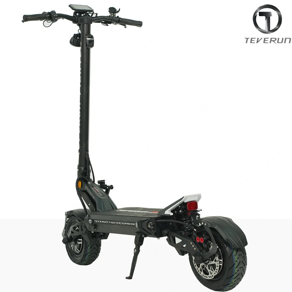 2024 Teverun Fighter Supreme Ultra 72V 60Ah SK Battery Dual Motor 8000W Top Speed 105km/h 11inch Tubeless Tire Teverun Scooter