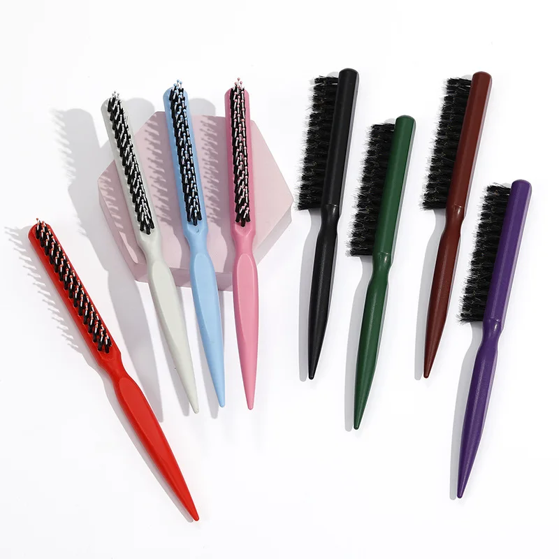 Factory Wholesale High Quality Boar Bristle Brush for Slicking Hair Comb Women Hair Beauty Styling Brush
