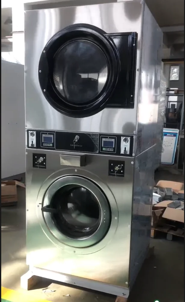 Commercial Laundry Coin-Operated Coin Vending Washing Machine and Dryers 25kg Capacity with Drying Function Best Prices