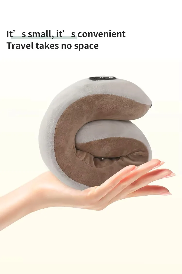 4 Key Travel U-shaped Pillow Neck Massager Electric Vibrating Home Use Cervical Soft Neck Shoulder Massage Pillow