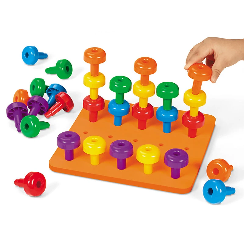 Kids Manual Sorting Toy Mushroom Stacked Toys Creative Education Color Stacking Baby Toys