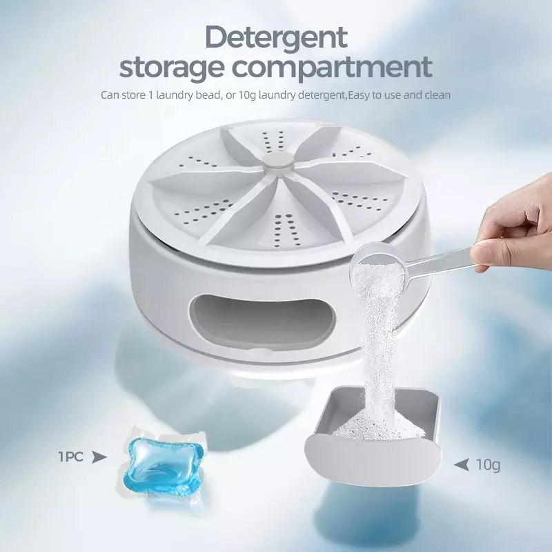 Home travel small smart electric laundry washer usb ultrasonic turbine semi automatic portable mini washing machine