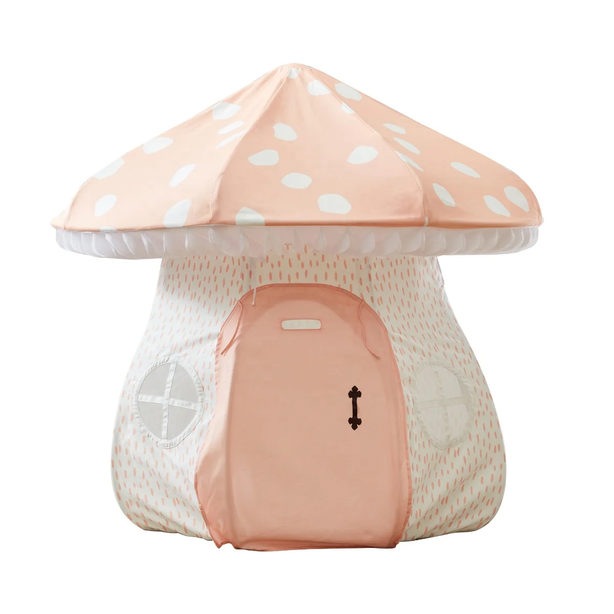Eco Friendly Mushroom Play House For Kids Indoor Handmade Kids Playhouse Tent Pink Girls Play Tent