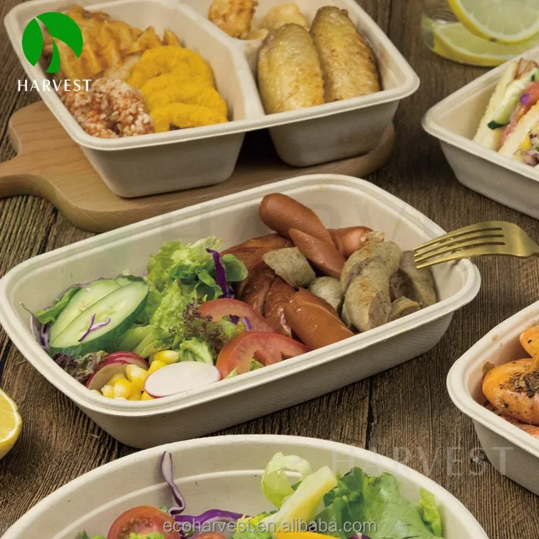 CR Series rectangle Sustainable Biodegradable Eco Friendly Food Packaging bowl