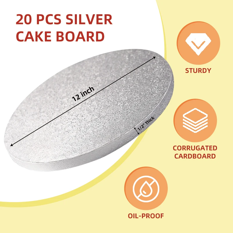 Wholesale Gold Printed Cake Drum Board Smooth Edges round Corrugated Paper for Food Use