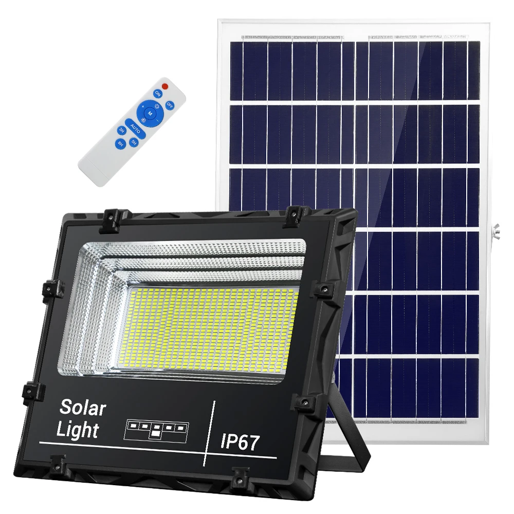 500W, 1000W, 2000W solar outdoor ABS waterproof IP65 remote-controlled floodlight