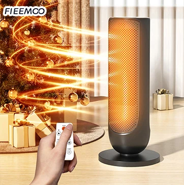 FIEEMOO 2024 NEW Tower PTC air Electric Fan Heater Remote Control 2000W Space Room Fan Heater with Shaking head function