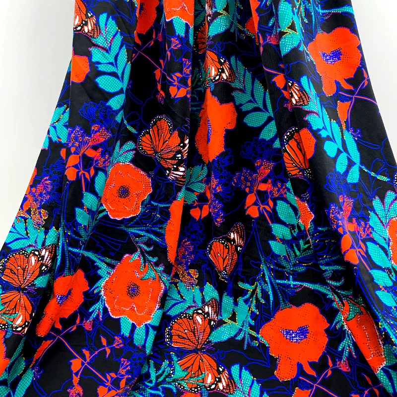 Custom Printed 80 Nylon 20 Spandex Fabric High Elastic Dry Fit Jersey Print Fabric for Swimwear Dance wear