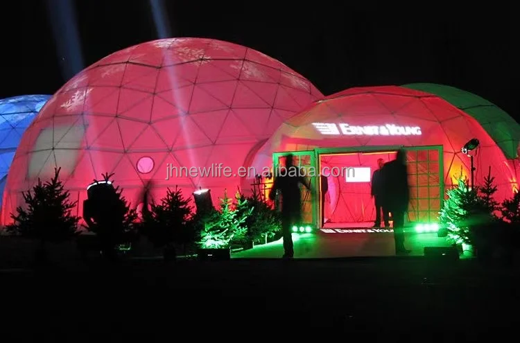 Outdoor Camping Prefab Waterproof Glamping Geodesic Dome House Luxury Tent For Resort