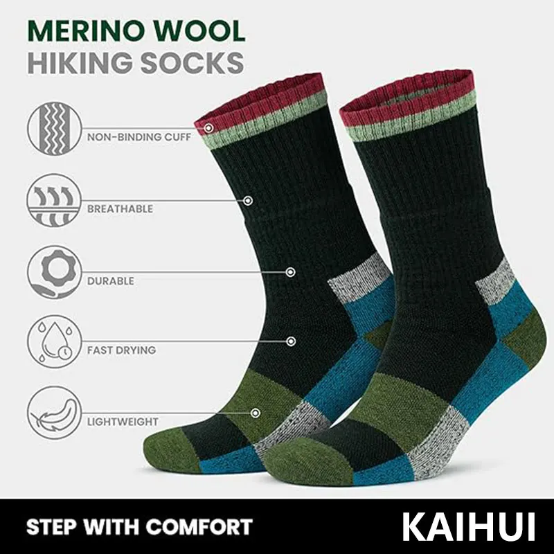 Manufacturers wholesale custom winter thermal series thick warm cushioned wool socks unisex