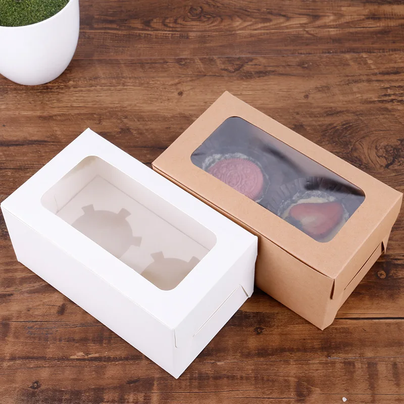Heart Yellow Acetate Carton Valentine Carrier Layer Divider Cake Cupcake Box for